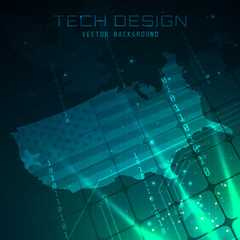 Abstract Technology Background Illustration Suitable for Banner Background, Print Backdrop, Social Media, and Other Technology Related Theme 