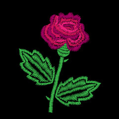 Embroidery stitches imitation big roses