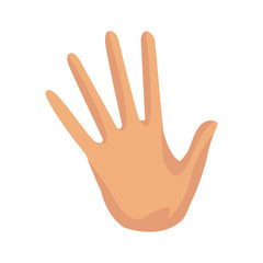 Obraz premium hand palm stop finger five symbol