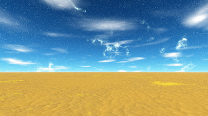 Fototapeta na wymiar Stranger planet. Desert. 3D rendering