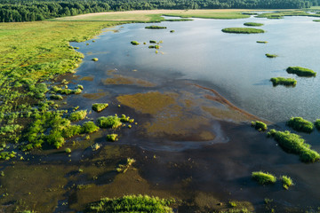 Aerial view on bay area