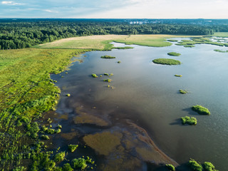 Aerial view on bay area