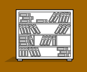 Bookshelf Vector