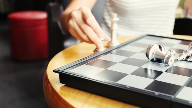 stock footage chessboard and chess pieces business ideas concept