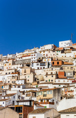 Naklejka premium White houses on the steep hill of Alcala del Jucar