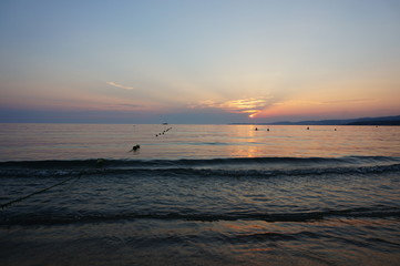 Sunset at sea