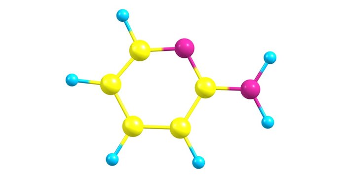 2-Aminopyridine molecular structure isolated on white