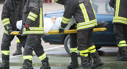 firefighters rescued the injured after a tragic car accident