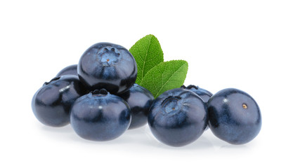 Blueberries isolated on white background