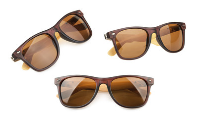 Sunglasses isolated on white background. set