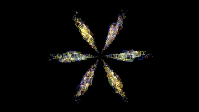 4k Abstract flying glass boxes background,flame lighters fireworks particle,smelting melting precious stones,geometric explosion flower backdrop.
