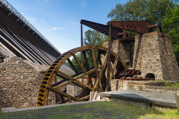 Ancient water wheel at the spa of Bad Nauheim