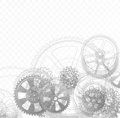 gears on a white