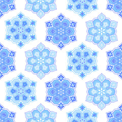 Seamless tribal ornament pattern. Chinese style. Vector illustration.