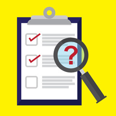 survey , checklist , questionnaire. feedback business concept. vector illustration.