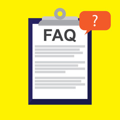 FAQ information sign icon. vector illustration.