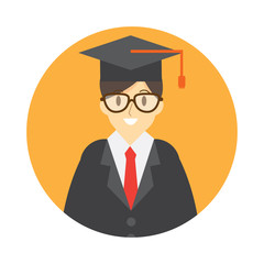 graduated. college and university graduation students and scholars. education design concept. vector illustration.