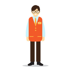 store manager , occupation. character vector illustration.