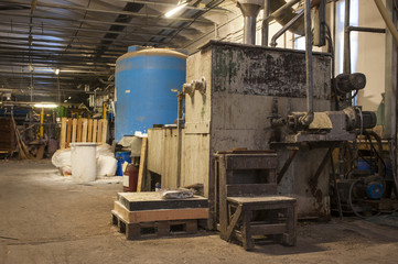 Interno di segheria industriale