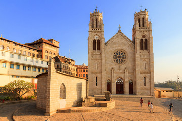 Fototapeta na wymiar Andohalo Cathedral in Antananarivo, Madagascar, biggest church in Madagascar