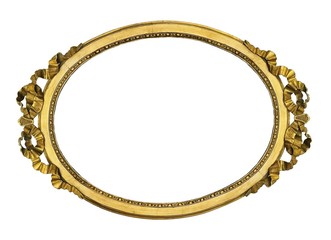 Gold oval frame for paintings, mirrors or photos