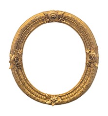 Obraz premium Gold oval frame for paintings, mirrors or photos