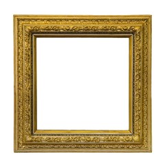 Gold square frame for pictures, mirrors or photos