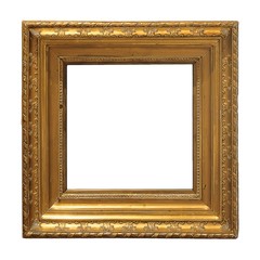Gold square frame for pictures, mirrors or photos