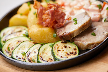 meat with vegetables