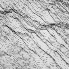 Array with Dynamic Particles. 3d Futuristic technology style. Abstract Background. Texture. Vector Illustration.