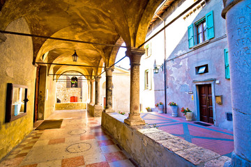 Town of Sirmione street architecture view