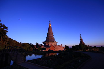 Phramahathat Napamathanidol and Phramahathat Napaphol Bhumisiri Stupa.
Bhddhist Stupa on the top of Doi Inthanon Mountain, Chaingmai, Thailand
