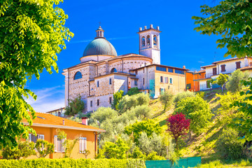 Santa Maria della Neve church on idyllic green hill