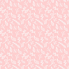 Seamless Floral Pattern Hand Made Vector