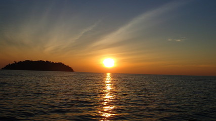 sunset in Langkawi island, Malaysia