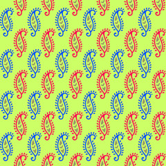 Paisley pattern, paisley background for scarf, printing, packing etc.