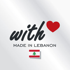 With Love Made in Lebanon logo silver background