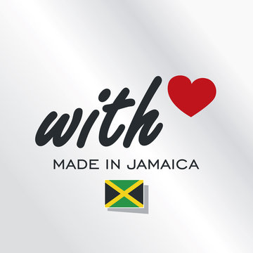 With Love Made in Jamaica logo silver background