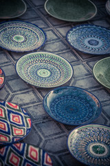Uzbekistan traditional plates