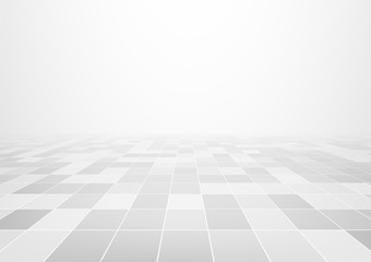 Vector design of floor tile background with grid line and light in perspective view for background. - obrazy, fototapety, plakaty