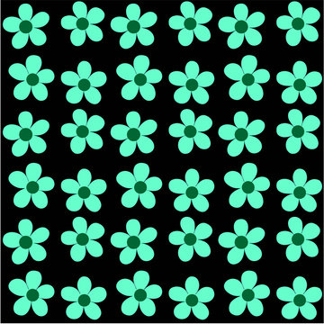Seamless flower pattern, vector background