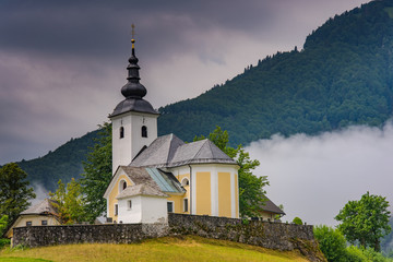 Fototapeta na wymiar Church of saint Nikolaja in Sorica, Slovenia