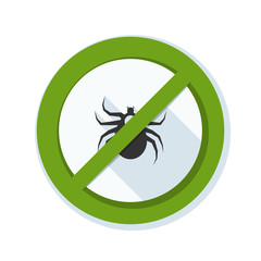 Ticks acarine free safety sign