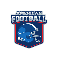 Vector label of american football