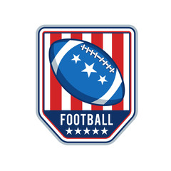 Vector label of american football