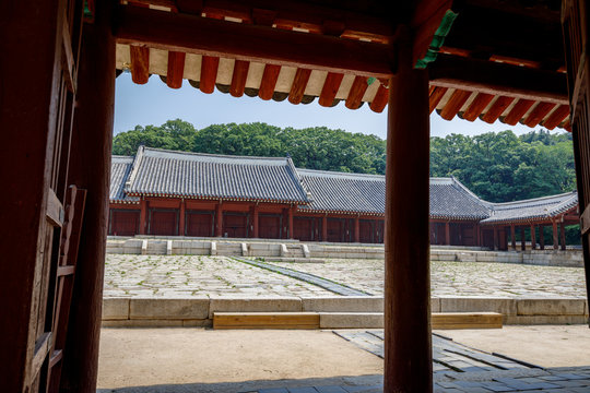 Jongmyo Shrine at summer season on Jun 17, 2017 in Seoul city, Korea