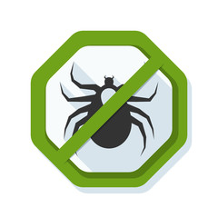 Ticks acarine free safety sign