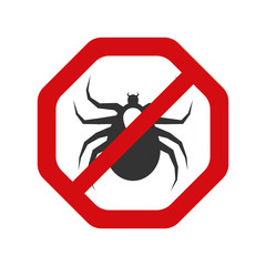 Ticks acarine free safety sign