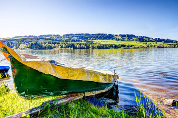 Rowboat at a lake