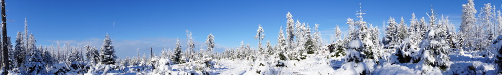 Schneelandschaft Panorama 180&deg;